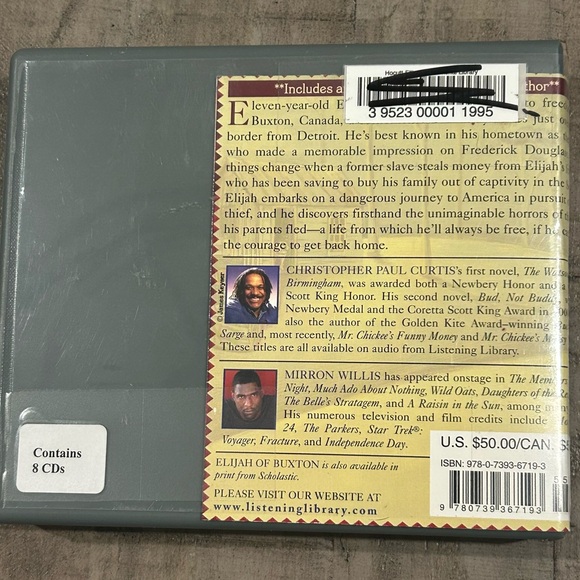 Elijah Of Buxton Kids Audio Book Newberry Medal 8 CDs Recorded By Mirron Willis - Picture 2 of 3